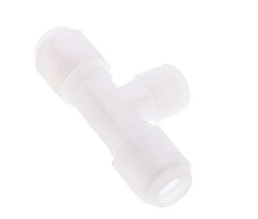 8x10 Mm&R3/8'' PP T-Vormige T-Stuk Slangfitting Met Buitendraad 10Bar/145Psi [2 Stuks]