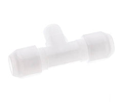 8x10 Mm&R1/4'' PP T-Vormige T-Stuk Slangfitting Met Buitendraad 10Bar/145Psi [2 Stukken]