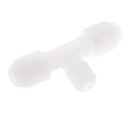 2X4 Mm&R1/8'' PP T-Vorm Tee Slang Fitting Met Buitendraad 10Bar/145Psi [2 Stukken]