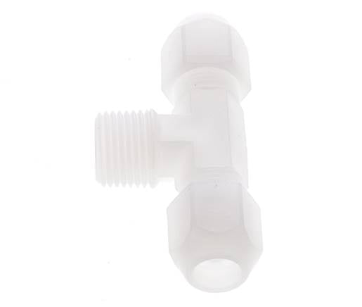 10x12 Mm&R1/2'' Pvdf T-Vorm Tee Slang Aansluiting Met Buitendraad 10Bar/145Psi