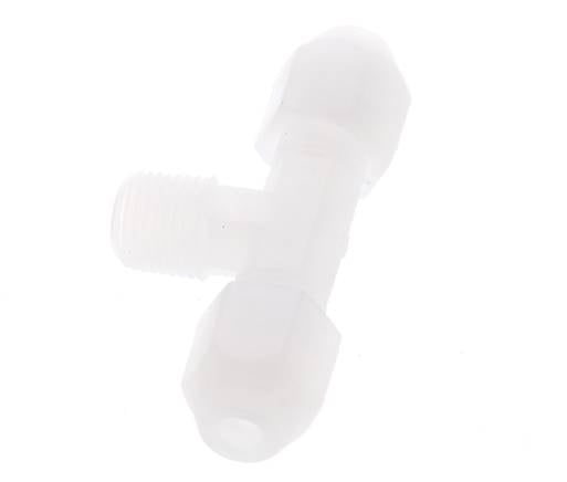 2X4 Mm&R1/8'' PP T-Vorm Tee Slang Fitting Met Buitendraad 10Bar/145Psi [2 Stukken]