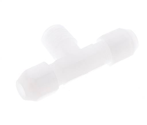 4X6 Mm&R1/4'' PP T-Vormige T-Stuk Slang Aansluiting Met Buitendraad 10Bar/145Psi [2 Stuks]