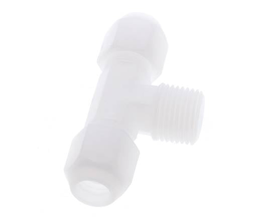 10x12 Mm&R1/2'' PP T-Vormige T-Stuk Slangfitting Met Buitendraad 10Bar/145Psi
