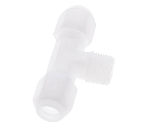 8x10 Mm&R3/8'' PP T-Vormige T-Stuk Slangfitting Met Buitendraad 10Bar/145Psi [2 Stuks]