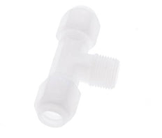 8x10 Mm&R3/8'' PP T-Vormige T-Stuk Slangfitting Met Buitendraad 10Bar/145Psi [2 Stuks]