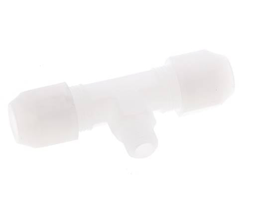 6x8 Mm&R1/8'' Pvdf T-Vorm T-Stuk Slang Aansluiting Met Buitendraad 10Bar/145Psi