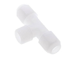 10x12 Mm&R1/2'' PP T-Vormige T-Stuk Slangfitting Met Buitendraad 10Bar/145Psi