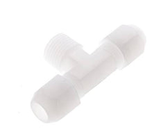 10x12 Mm&R1/2'' Pvdf T-Vorm Tee Slang Aansluiting Met Buitendraad 10Bar/145Psi