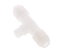 4X6 Mm&R1/8'' Pvdf T-Vorm Tee Slang Aansluiting Met Buitendraad 10Bar/145Psi