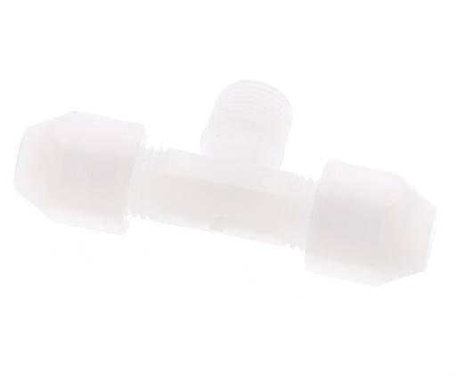 2X4 Mm&R1/8'' PP T-Vorm Tee Slang Fitting Met Buitendraad 10Bar/145Psi [2 Stukken]