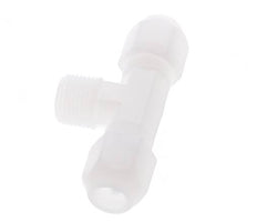 8x10 Mm&R3/8'' Pvdf T-Vorm Tee Slang Aansluiting Met Buitendraad 10Bar/145Psi