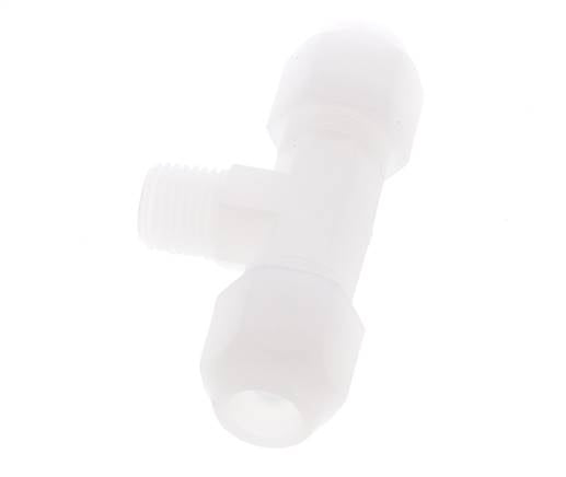 8X10 Mm&R1/4'' Pvdf T-Vorm Tee Slang Aansluiting Met Buitendraad 10Bar/145Psi