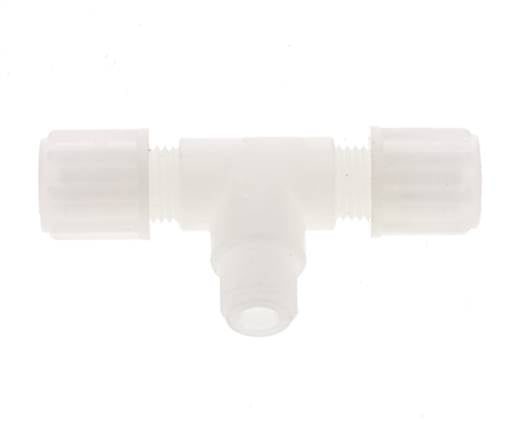 6x4mm & G1/8'' PVDF T-stuk Knelfitting Buitendraad 10bar