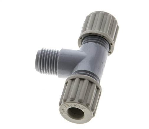 8x6mm & G1/4'' Pa T-stuk Knelfitting Buitendraad 10bar [2 Stuks]