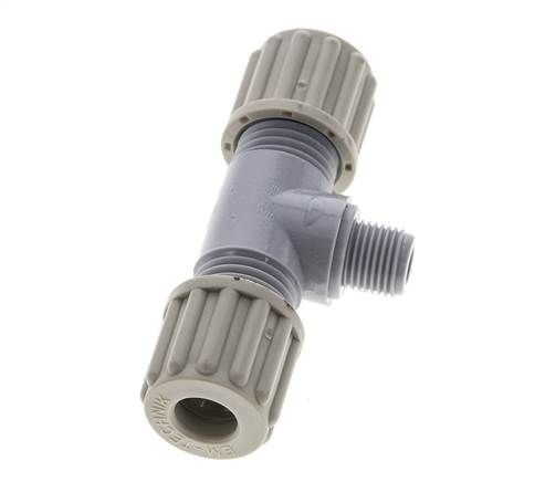 8x6mm & G1/8'' Pa T-stuk Knelfitting Buitendraad 10bar [2 Stuks]