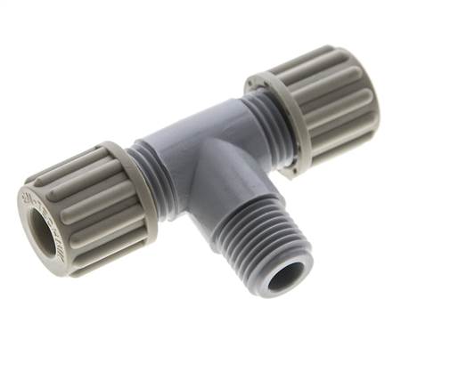 8x6mm & G1/4'' Pa T-stuk Knelfitting Buitendraad 10bar [2 Stuks]