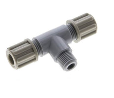 6x4mm & G1/8'' Pa T-stuk Knelfitting Buitendraad 10bar [2 Stuks]