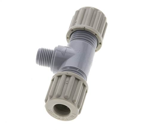 8x6mm & G1/8'' Pa T-stuk Knelfitting Buitendraad 10bar [2 Stuks]