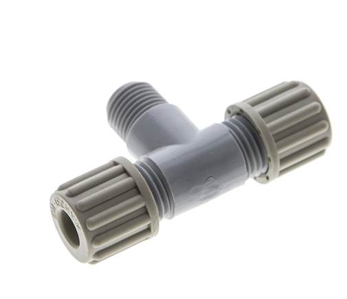 8x6mm & G1/4'' Pa T-stuk Knelfitting Buitendraad 10bar [2 Stuks]