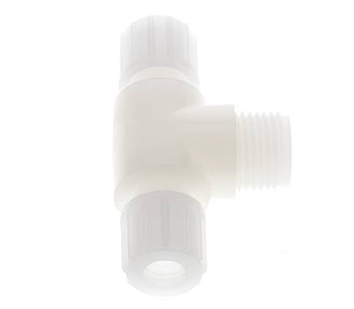 10x8mm & G1/2'' PVDF T-stuk Knelfitting Buitendraad 10bar