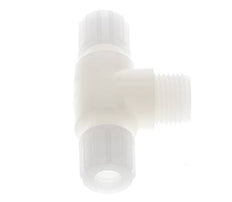 10x8mm & G1/2'' PVDF T-stuk Knelfitting Buitendraad 10bar