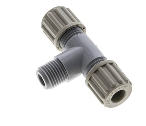 8x6mm & G1/4'' Pa T-stuk Knelfitting Buitendraad 10bar [2 Stuks]