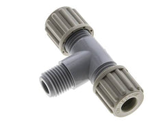 8x6mm & G1/4'' Pa T-stuk Knelfitting Buitendraad 10bar [2 Stuks]