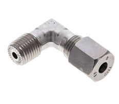 1/4'' NPT Buitendraad x 6S RVS Elbow 90deg Snijring 630 Bar DIN 2353