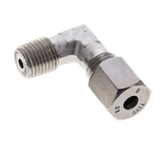 1/4'' NPT Buitendraad x 6S RVS Elbow 90deg Snijring 630 Bar DIN 2353