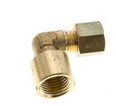 G 1/4'' x 6mm Messing L-Knelfitting 90 graden 150 Bar DIN EN 1254-2