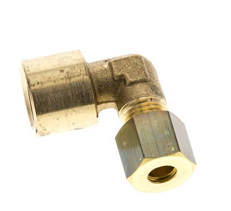 G 1/4'' x 6mm Messing L-Knelfitting 90 graden 150 Bar DIN EN 1254-2