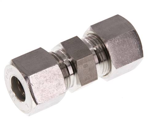 12S RVS Rechte Knelfitting 630 Bar DIN 2353
