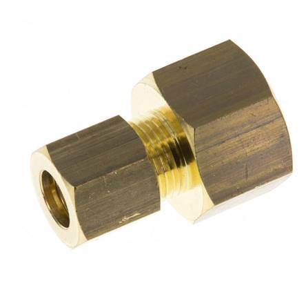G 3/8'' x 8mm Messing Rechte Knelfitting 135 Bar DIN EN 1254-2