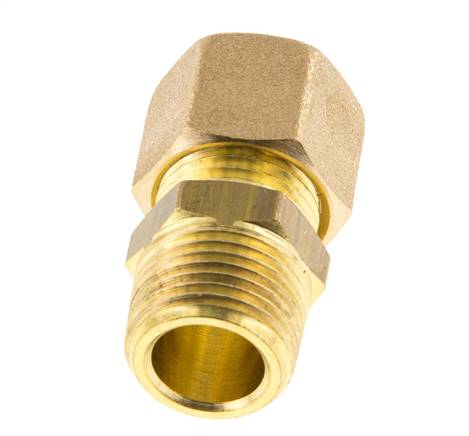 R 3/8'' Buitendraad x 10mm Messing Rechte Knelfitting 95 Bar DIN EN 1254-2
