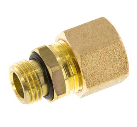 G 1/4'' Buitendraad x 10mm Messing Rechte Knelfitting met NBR Afdichting 95 Bar DIN EN 1254-2