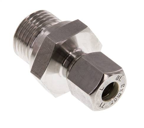 G 1/2'' Buitendraad x 8L RVS Rechte Knelfitting 315 Bar DIN 2353