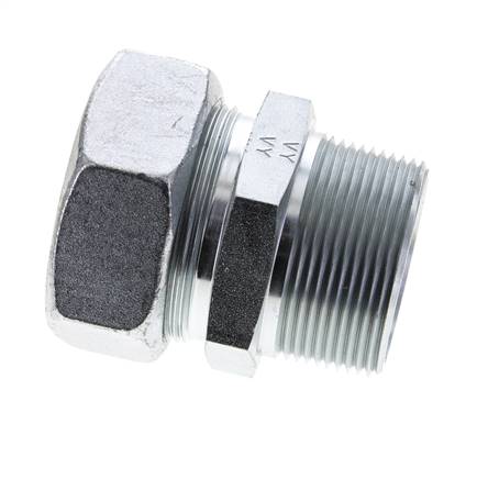 1 1/2'' NPT Buitendraad x 42L Verzinkt Stalen Rechte Snijring Koppeling 160 Bar DIN 2353