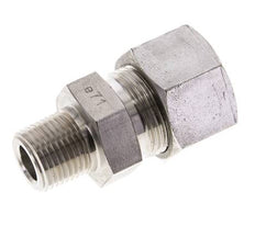 1/2'' NPT Buitendraad x 20S RVS Rechte Snijring Koppeling 400 Bar DIN 2353