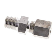 1/4'' NPT Buitendraad x 6S RVS Rechte Knelfitting 630 Bar DIN 2353