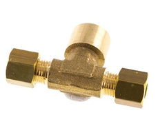 G 1/4'' x 6mm Messing T-stuk Knelfitting 150 Bar DIN EN 1254-2