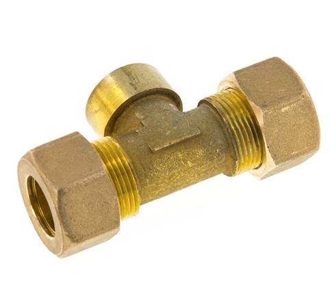 G 1/2'' x 18mm Messing T-stuk Knelfitting 67 Bar DIN EN 1254-2