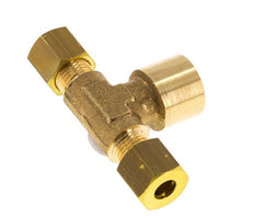 G 1/4'' x 6mm Messing T-stuk Knelfitting 150 Bar DIN EN 1254-2