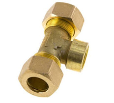 G 1/2'' x 18mm Messing T-stuk Knelfitting 67 Bar DIN EN 1254-2