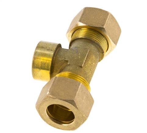 G 1/2'' x 18mm Messing T-stuk Knelfitting 67 Bar DIN EN 1254-2