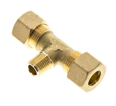 R 1/4'' Buitendraad x 12mm Messing T-stuk Knelfitting 75 Bar DIN EN 1254-2