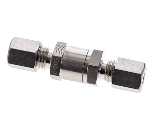 6L (M12x1.5) RVS Terugslagklep Knelfitting 1-250 bar ISO 8434-1