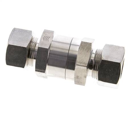 18L (M26x1.5) RVS Terugslagklep Knelfitting 1-160 bar ISO 8434-1
