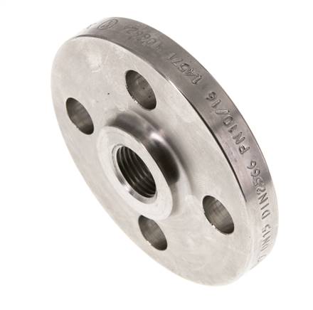 Draadflens DN15-PN16 Rp 1/2'' RVS 1.4571 DIN 2566