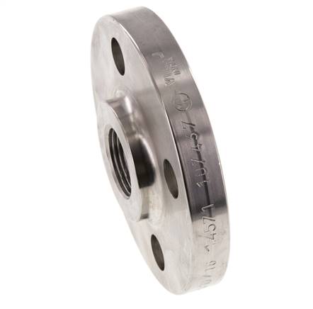 Draadflens DN20-PN16 Rp 3/4'' RVS 1.4571 DIN 2566