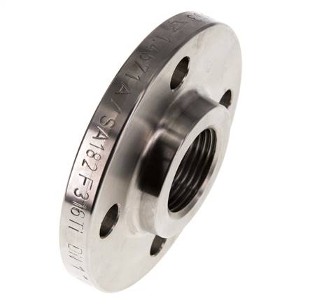 Draadflens DN25-PN6 Rp 1'' RVS 1.4571 DIN 2565 En EN 1092-1 (Type 13)